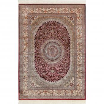 Wecon Tapis Grand Format Rouge Soyeux