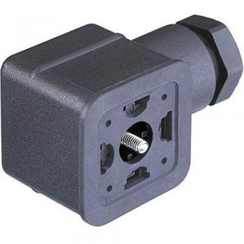 Hirschmann 935 980-179 Black Valve Connector with 3 Pins + PE
