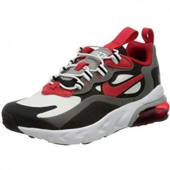 Nike Air Max 270 RT PS Scarpe Sportive Infantili Iron Grey con Accenti Rosso Nero Bianco 33 EU