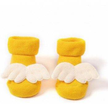 Toddler Warm Socks with 3D Printed Angle Wing Design 0-2 Years