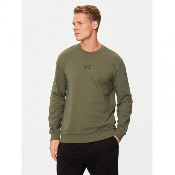 EA7 Felpa Verde Emporio Armani Regular Fit