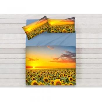 Lenzuola Copriletto Singolo 100% Cotone Girasoli D73 Sogni d'Oro