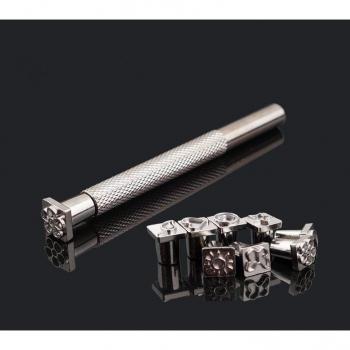 DIY-Leder-Stampenset 8 Stück – Metallaufbringung, Stanzen, Einstellen