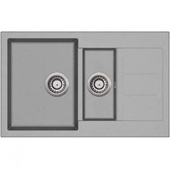 VidaXL Double Basin Granite Sink Grey