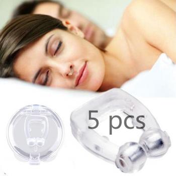 Pince‑nez Magnétique 10 × Silicone – Réduction de l’Apnée
