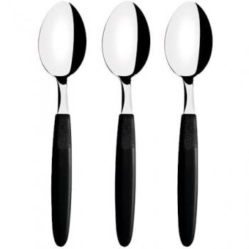 Cucchiaini Ipanema da 3 Pezzi – Acciaio Inossidabile – 13,9 cm – Nero