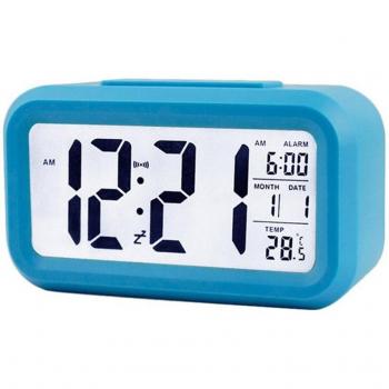 Smart Rectangle Alarm Clock with Night Light and Temperature