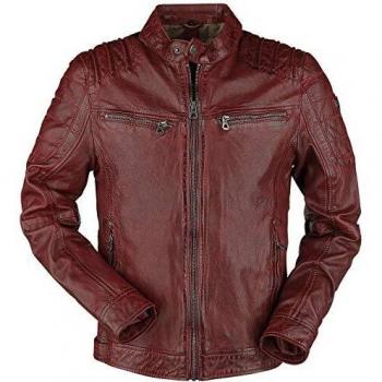 Gipsy Herren Lederjacke Camren Slim Fit NSLVW rot