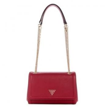 Bolso de hombro rojo Guess Noelle con asa retráctil