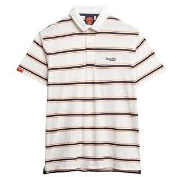 Superdry Polo Corta Righe Multi Bianco XL