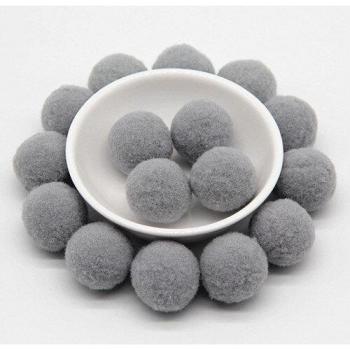 Gris Pompones Peluche 20 mm – Kit para Pompón Boda