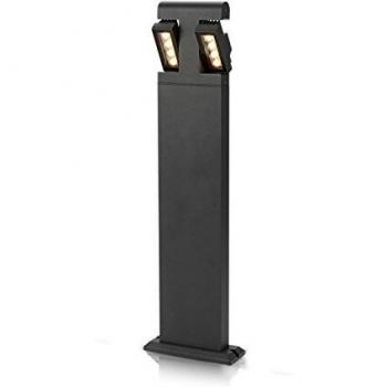 Potelet LED Rectangulaire 8W Diffuseur Orientable 4000°K Aluminium/PC