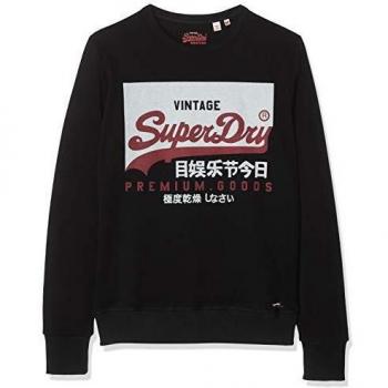 Felpa Superdry Crew Vintage Logo Nero S