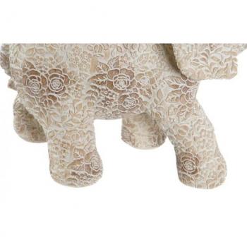 Kolonialstil Elefant Dekofigur Beige Gold 22,7 x 11 x 20,8 cm