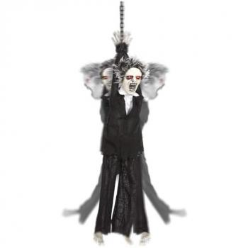 Grusel‑Zombie‑Hanger – Grau‑schwarze Schrei-Form