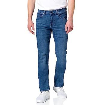 Vaquero For All Mankind Hombre Slim Tiro Medio Denim Azul