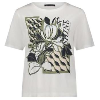 Damen‑Rundhalsshirt (Basic) – Betty Barclay, weiß, 50% Baumwolle / 50% Modal, Gr. 48