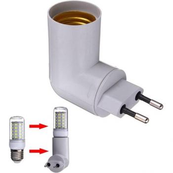 Adaptador de Conexión E27 a E26 con Función de Interruptor para Bombillas LED
