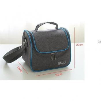 Thermal Insulated Lunch Bag in Gray-Blue