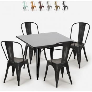 Vintage Schwarz Esszimmermöbel Set
