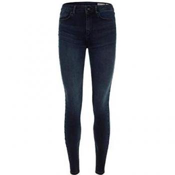 Vero Moda Vmlux Mr Super Slim Jeans Ba303 Noos, Bleu (Denim Foncé)