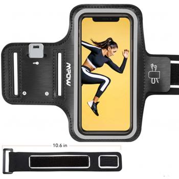 Mpow Sports Armband for iPhone Xs/X/8/7/6S/6, Includes Card/Pocket and Key Holder