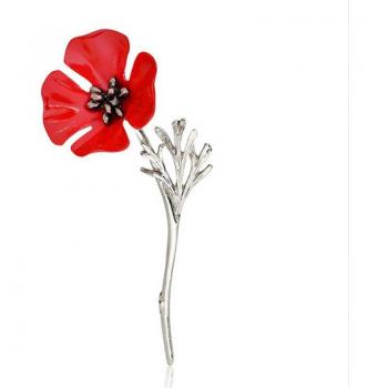 Pin Vintage de Amapola Roja para Joyería