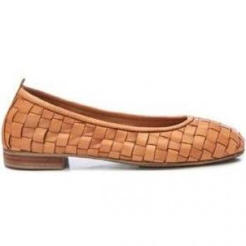 Carmela Bailarina Sra 161662 piel trenzada camel