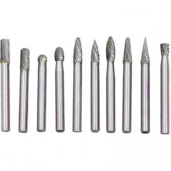 Fraises rotatives double coupe carbure 6 mm pour meuleuse 10 pcs