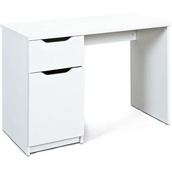 Bureau à glissières métalliques Blanc URATO