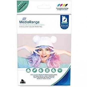MediaRange MRINK114 Papel Fotográfico Alto Brillo 13x18cm 220gr Blanco 50 Hojas