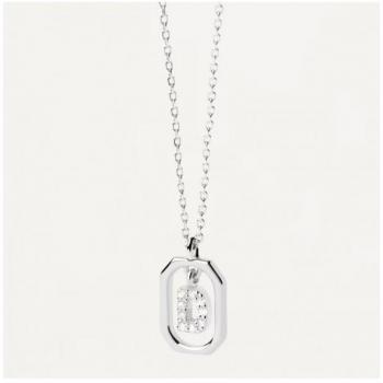 PDPaola Women's Silver Mini Letter D Necklace