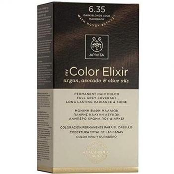 Apivita My Color Elixir 6.35 Dark Blonde Gold Mahogany Ammonia-Free Permanent Hair Color