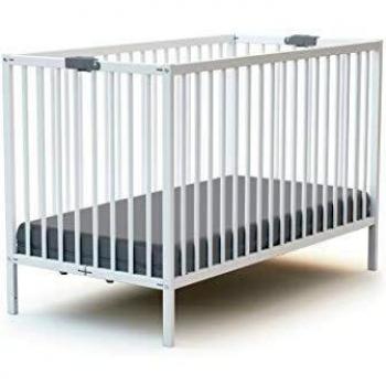 WEBABY Kompakt-Babybett 60 x 120 cm in Weiß