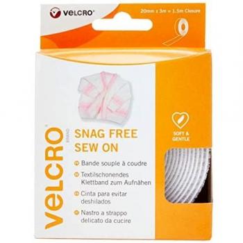 VELCRO Bastelband 20 mm – Aufnähen, Haken & Schleifen, 3 m Weiß