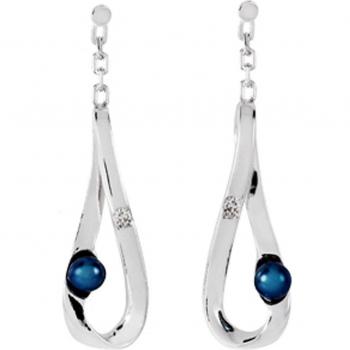 Gray 'Sissi' Silver Earrings
