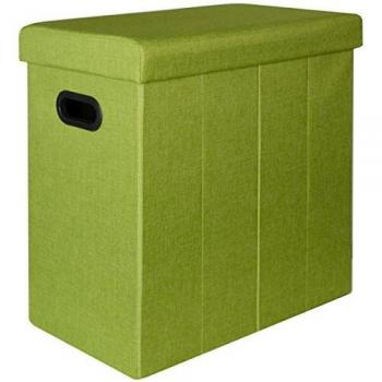 70L Folding Green Linen Hamper