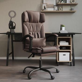 Sofa de Travail Inclinable en Marron Similicuir – VidaXL