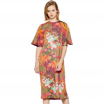 Women's Floral Midi Dress in Pink by FIND, Size X-Small