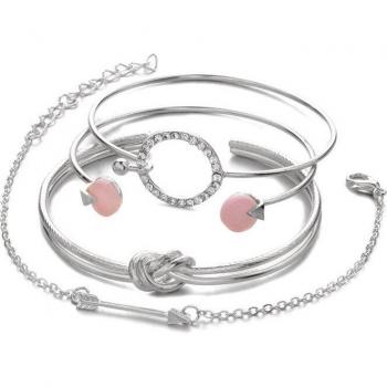 Elegant Arrow Knot Cuff Bracelets Set for Women
