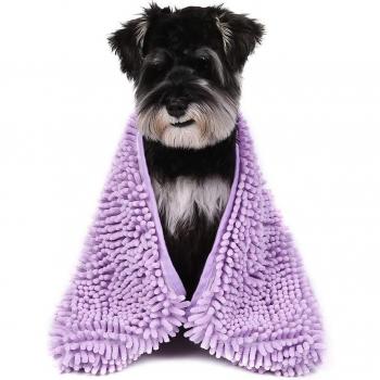 Quick Dry Dog Towel, Ultra Absorbent Microfiber with Hand Pockets for Puppies and Dogs