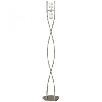 Alaska G9 2-Light Satin Nickel Floor Light