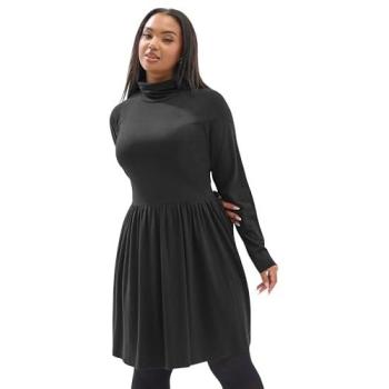 Robe noire à col de tortue et à péplum Yours Curve EU 48 (UK 20)
