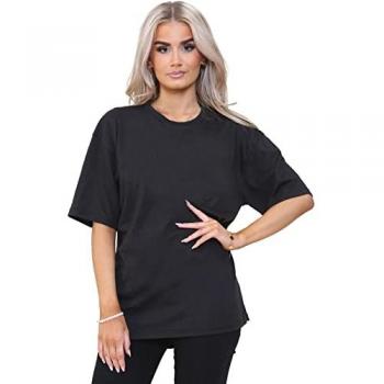 Women's Black Enzo Print Tee, Oversized, Small