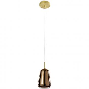 Lámpara colgante de vidrio Ø 14cm bronce X-Ray 1 luz miloox by Sforzin