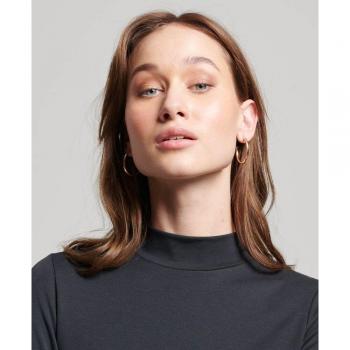 Robe mini pull col montant style noir pour femmes Superdry