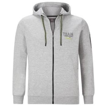 Sweatjacke ODGRIM Herren grau melange Größe XXXL