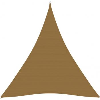Parasol ombrage Taupe 160 g/m², toile PEHD 3×4×4 m