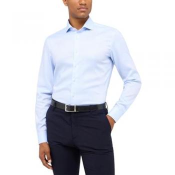 Eterna Langarm Slim Fit Hemd in hellblau
