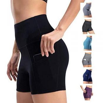 Legging Femme Sport Taille Haute Élasticité Respirante Poches Yoga Fitness Pilates Gym Médium